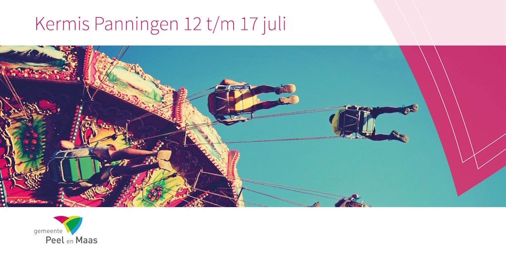 Van vrijdag 12 juli 2024 tot en met woensdag 17 juli 2024 is de kermis in Panningen.